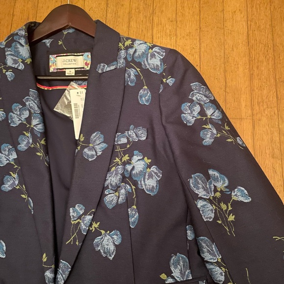 NWT J. Crew Collection wool/silk floral jacquard Parke blazer - Picture 4 of 8